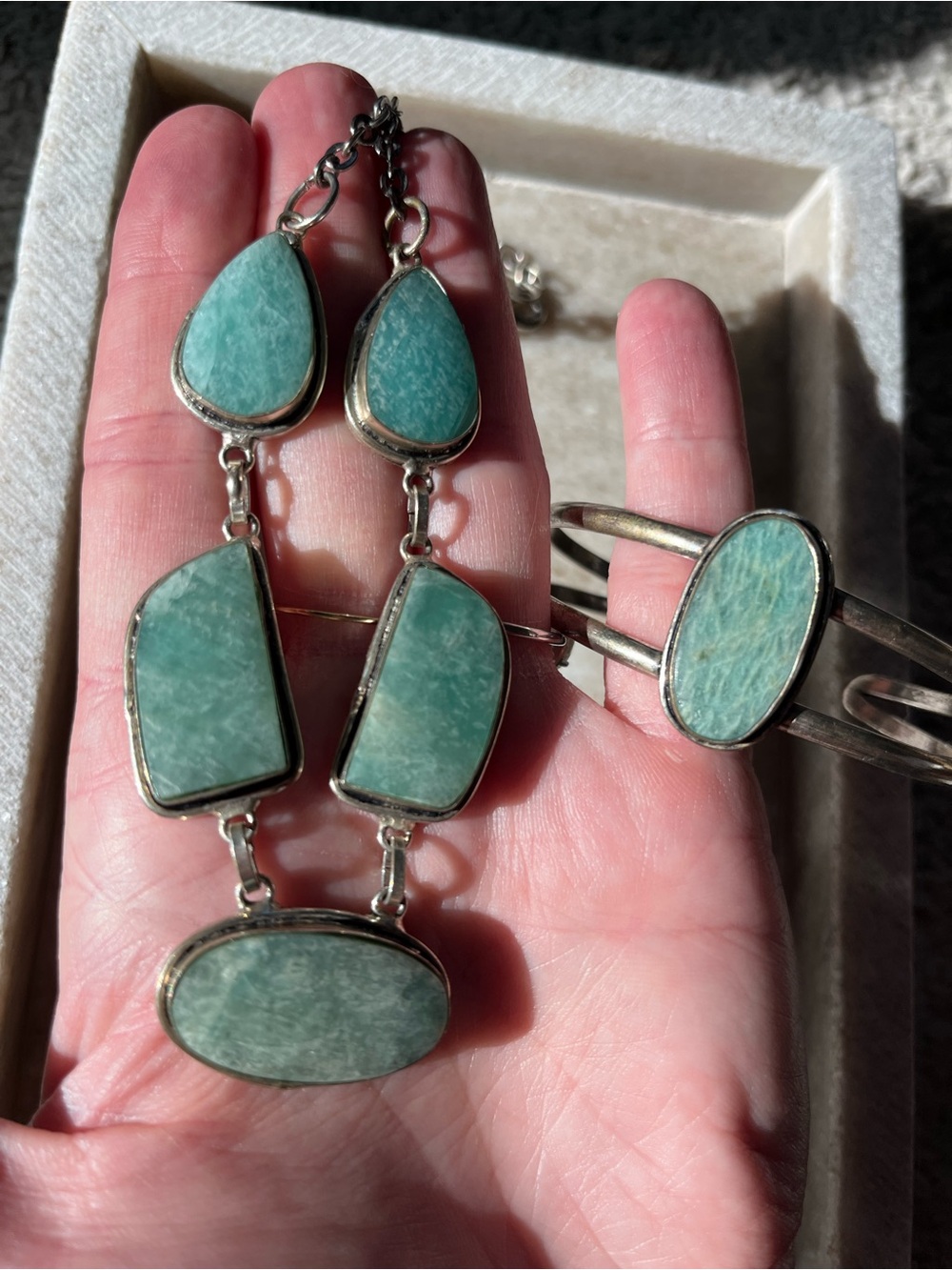 2pc Necklace and Cuff Bracelet Set Western Boho Statement Cowgirl - Picture 9 of 12
